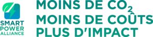 Logo Smart Power Alliance avec Promesse Moins de CO2 MOINS DE COUTS PLUS D'IMPACT
